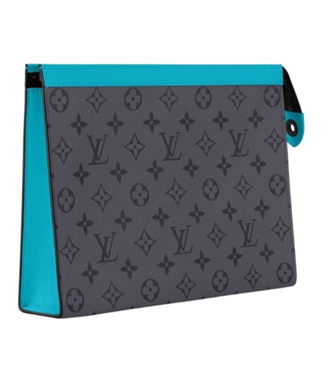 LOUIS VUITTON Голубая кожаная папка для документов, фото 2