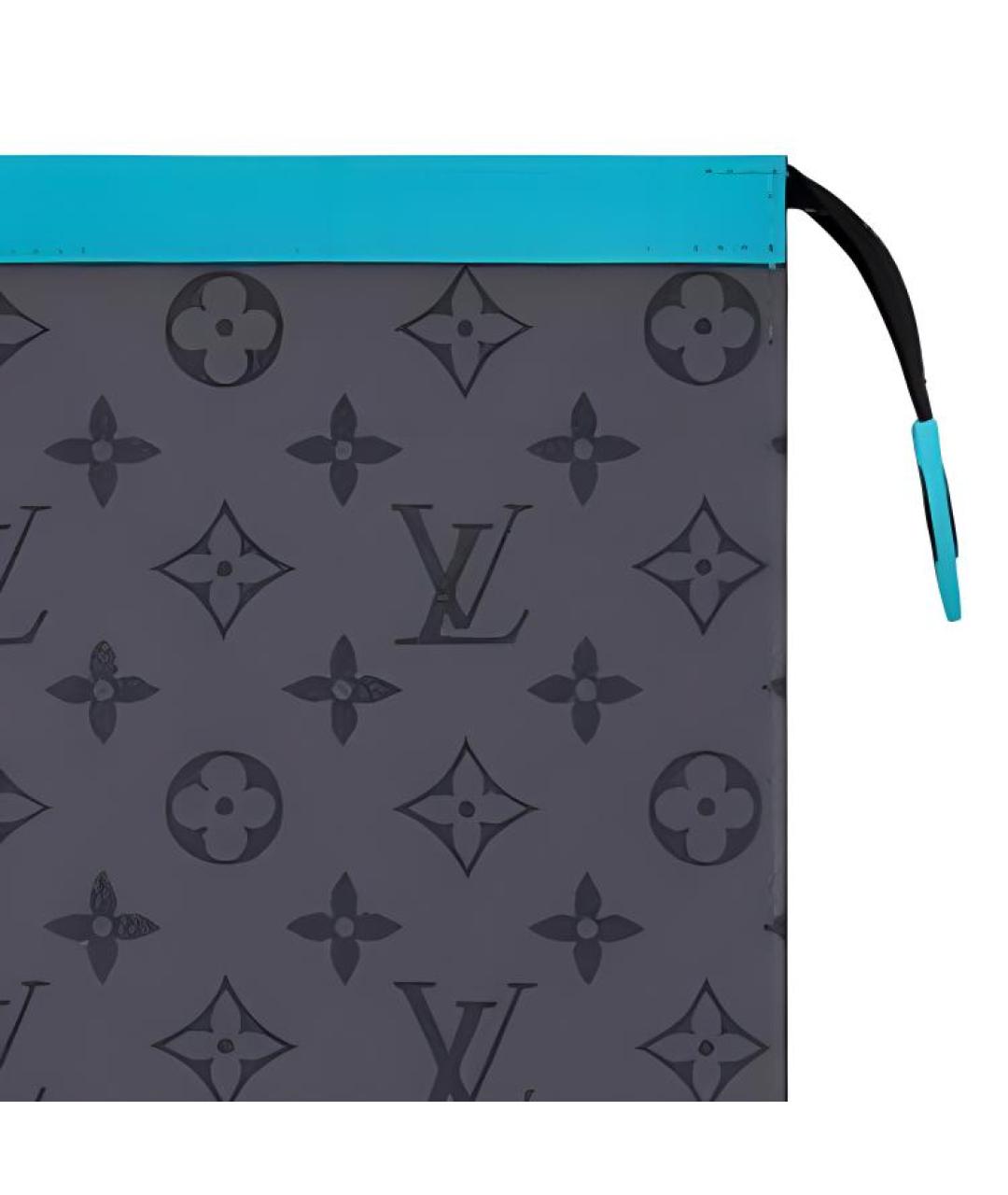 LOUIS VUITTON Голубая кожаная папка для документов, фото 4