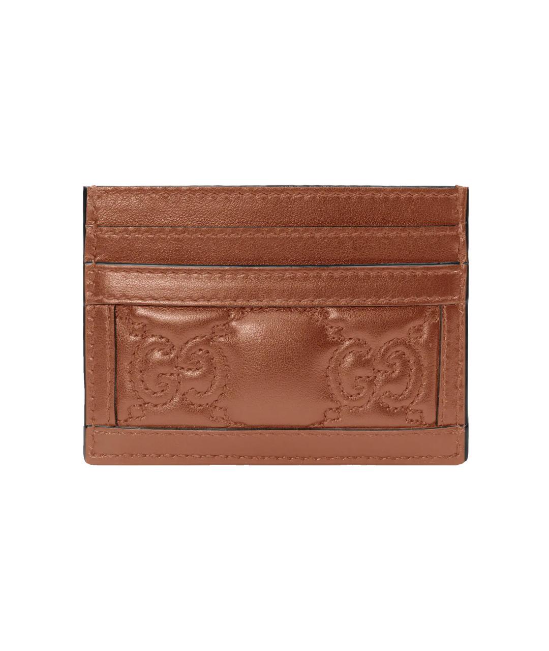 GUCCI Коричневый кожаный кардхолдер, фото 2