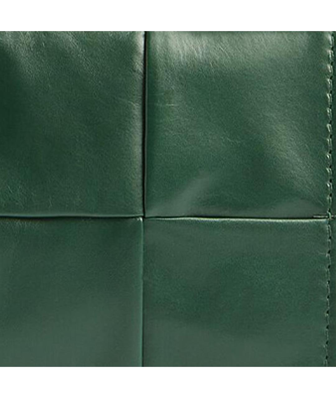 BOTTEGA VENETA Зеленая кожаная сумка на плечо, фото 5