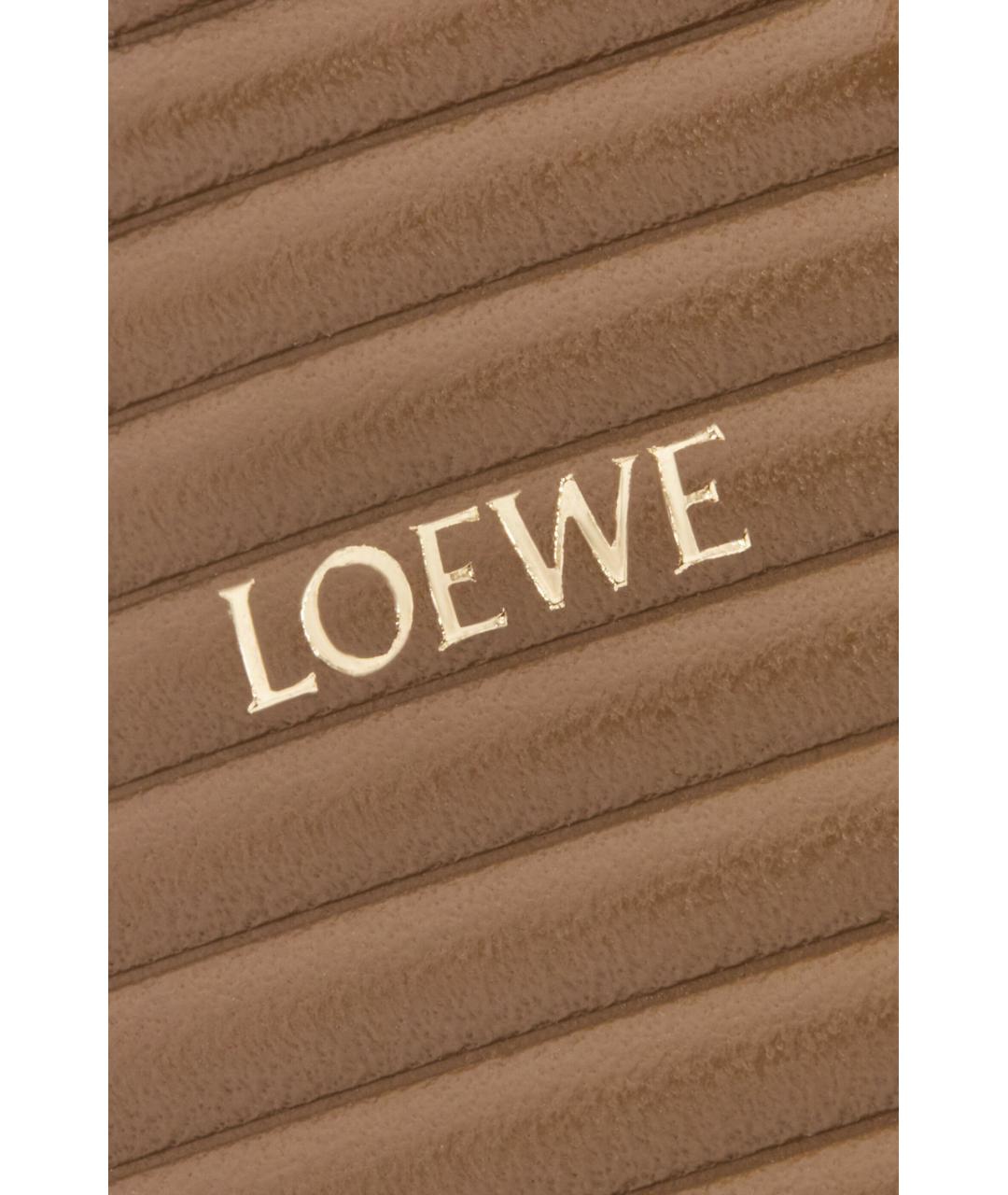 LOEWE Коричневый кожаный кошелек, фото 5