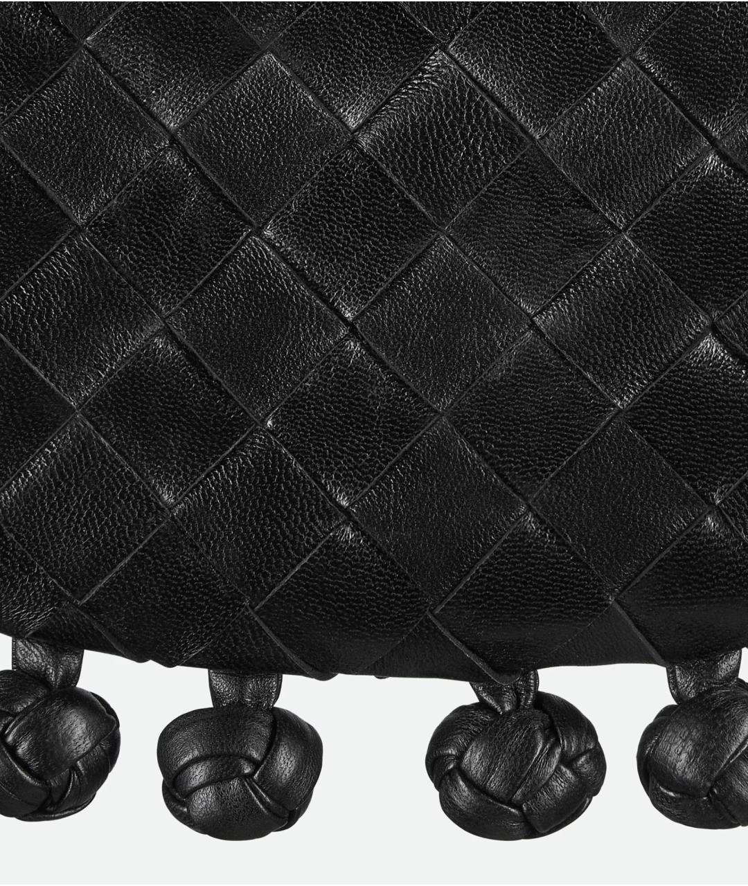 BOTTEGA VENETA Черная кожаная сумка с короткими ручками, фото 5