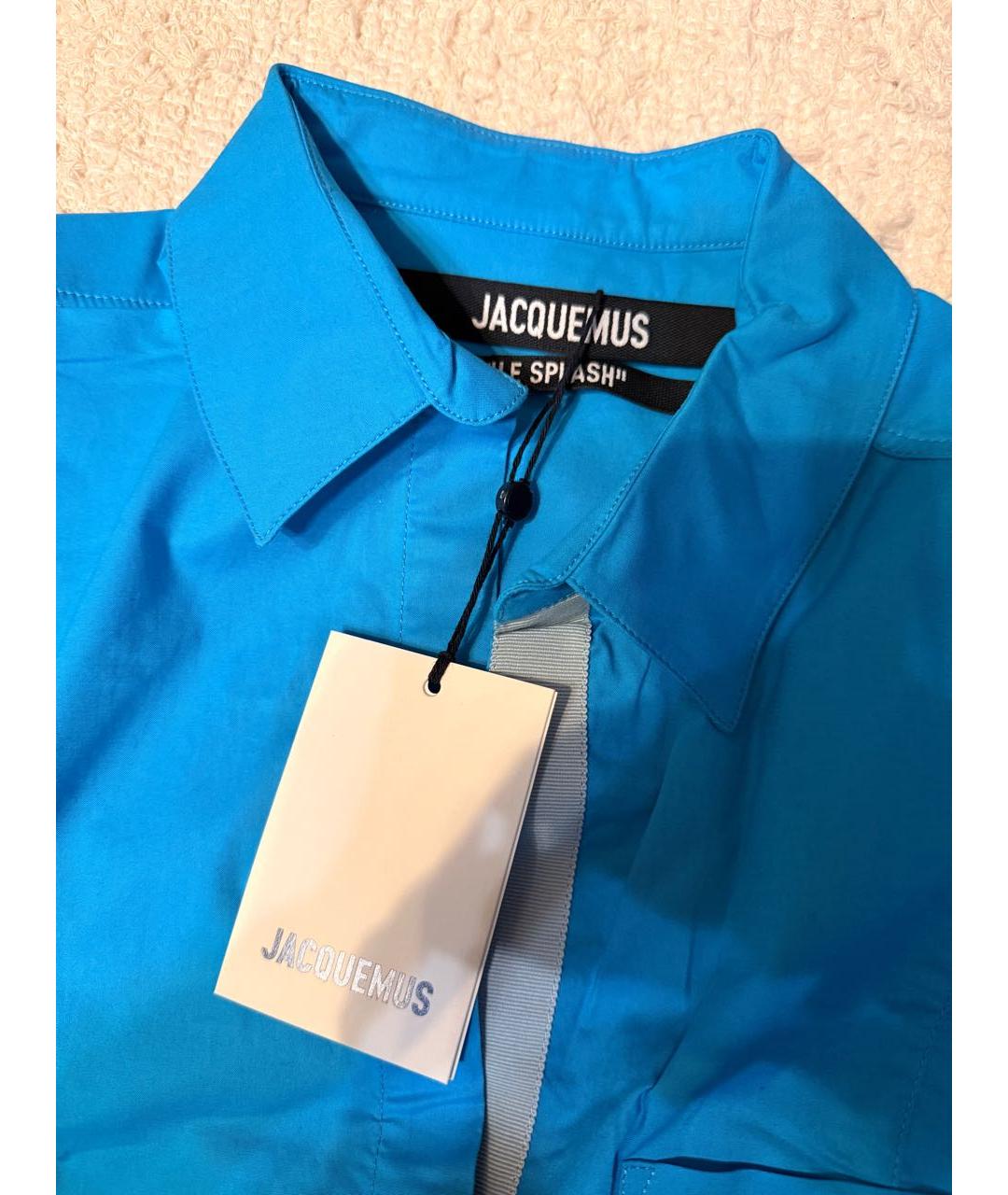 JACQUEMUS Голубая хлопковая рубашка, фото 6