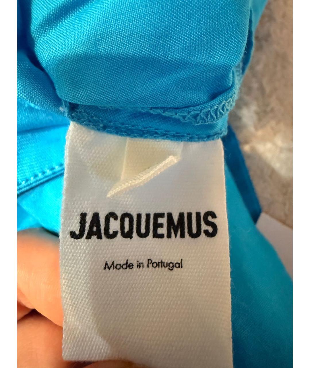 JACQUEMUS Голубая хлопковая рубашка, фото 8