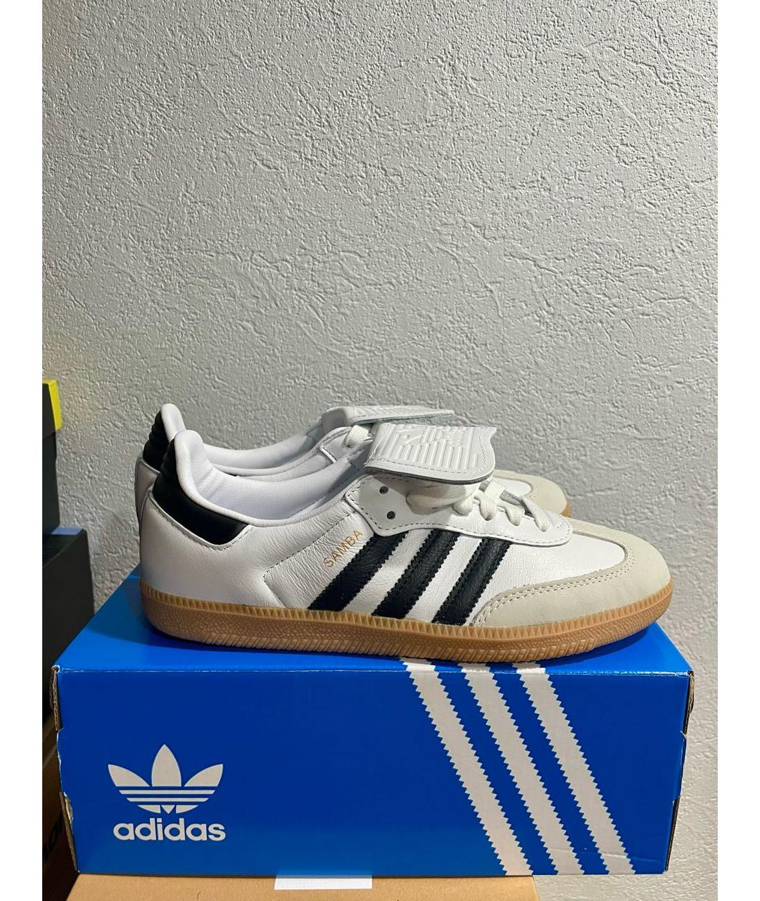 ADIDAS Белые кожаные кроссовки, фото 5