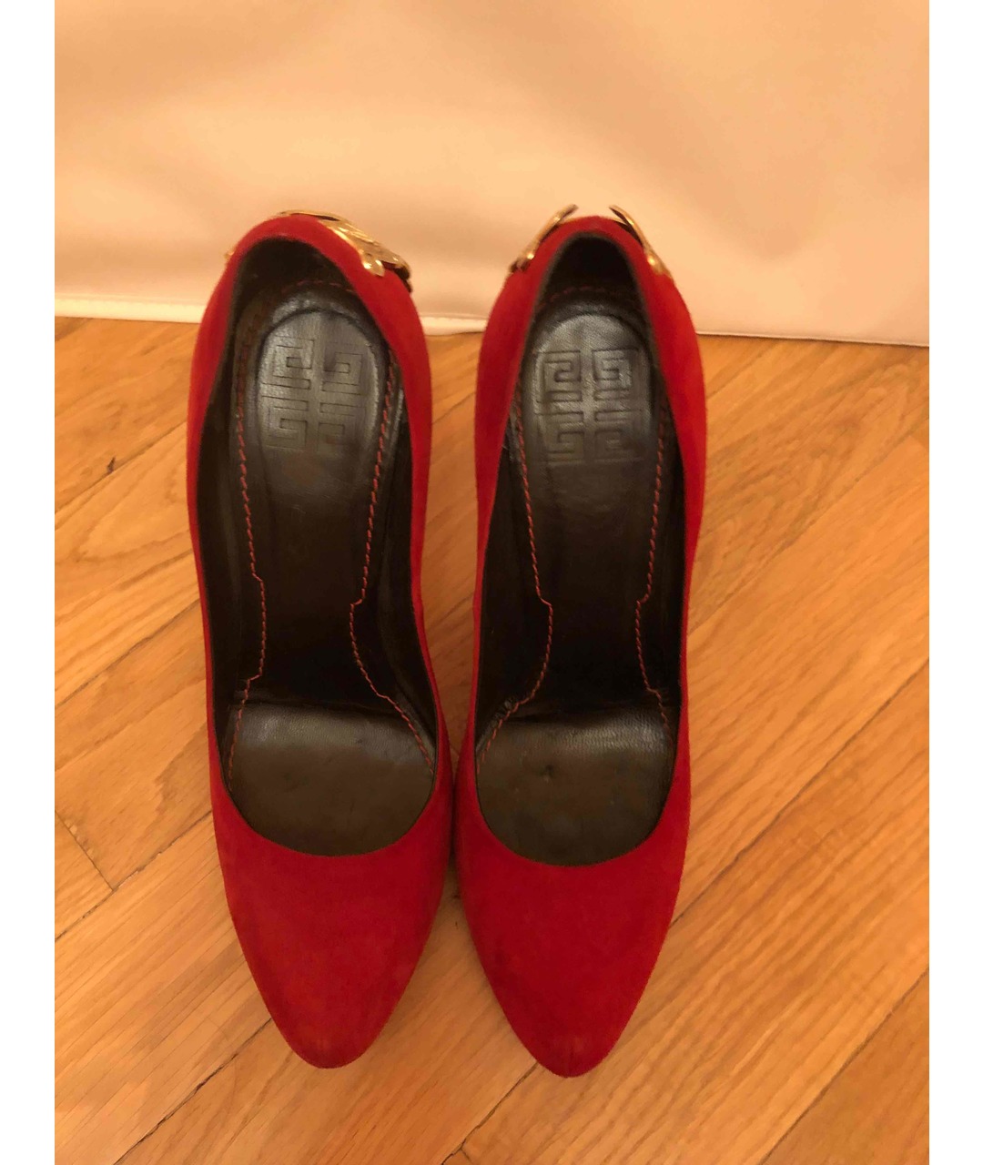 GIVENCHY Красные замшевые туфли, фото 3