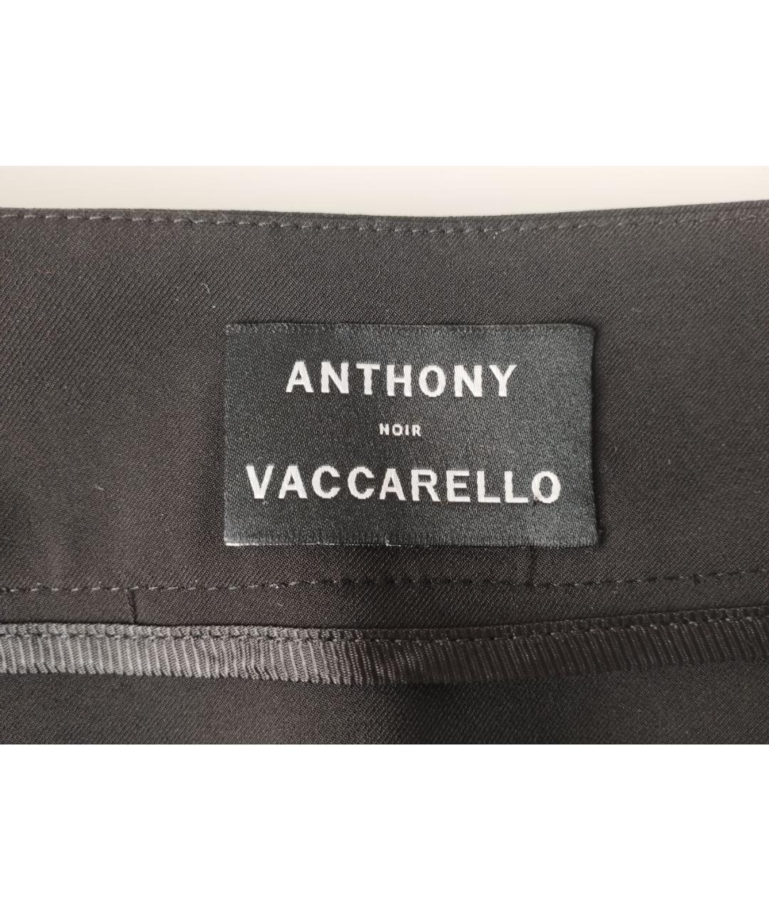 ANTHONY VACCARELLO Черная полиэстеровая юбка мини, фото 3