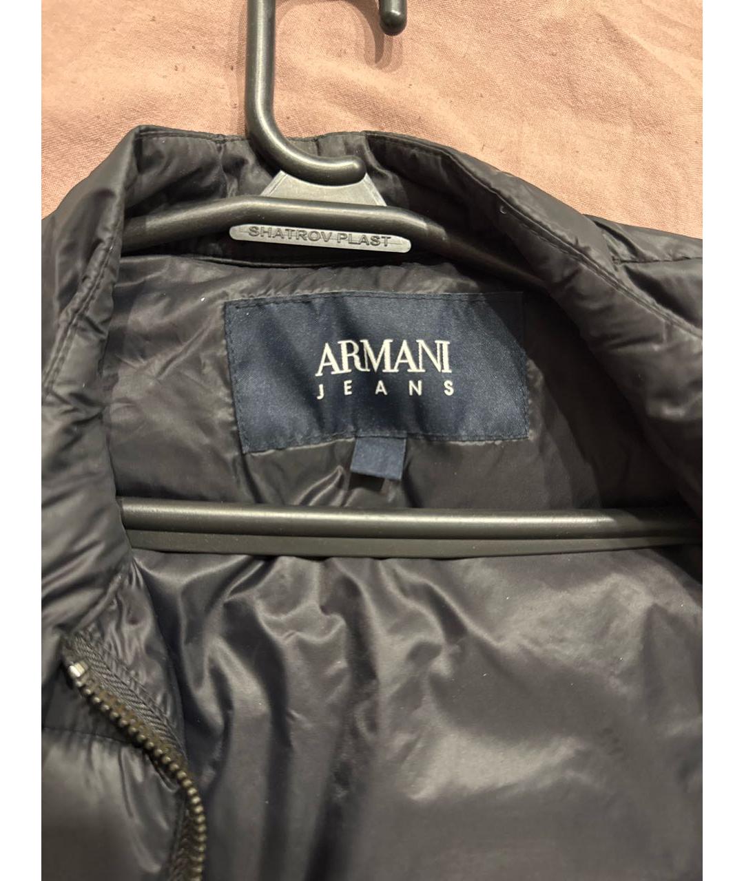 ARMANI JEANS Черная полиэстеровая куртка, фото 3