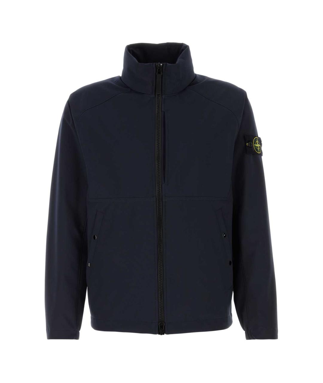 STONE ISLAND Темно-синяя полиамидовая куртка, фото 1