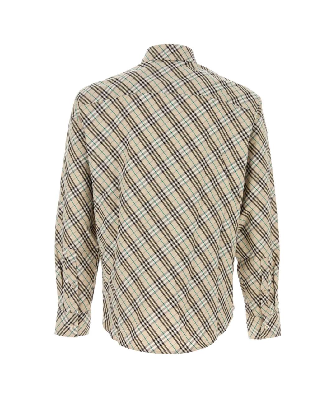 BURBERRY Бежевая хлопковая кэжуал рубашка, фото 2