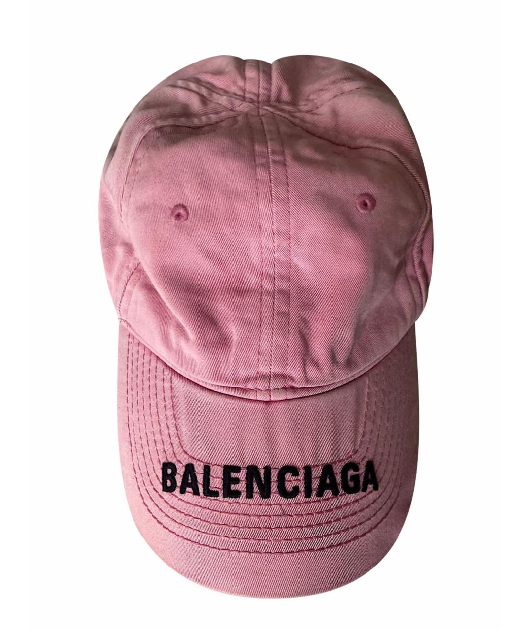 BALENCIAGA Розовая хлопковая кепка, фото 1