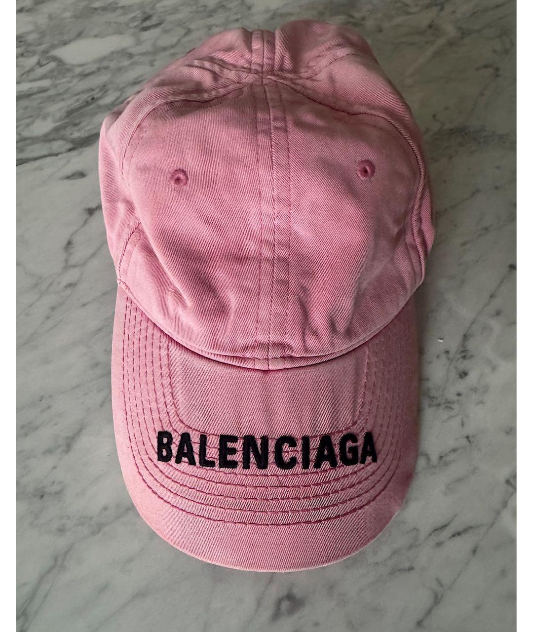 BALENCIAGA Розовая хлопковая кепка, фото 4