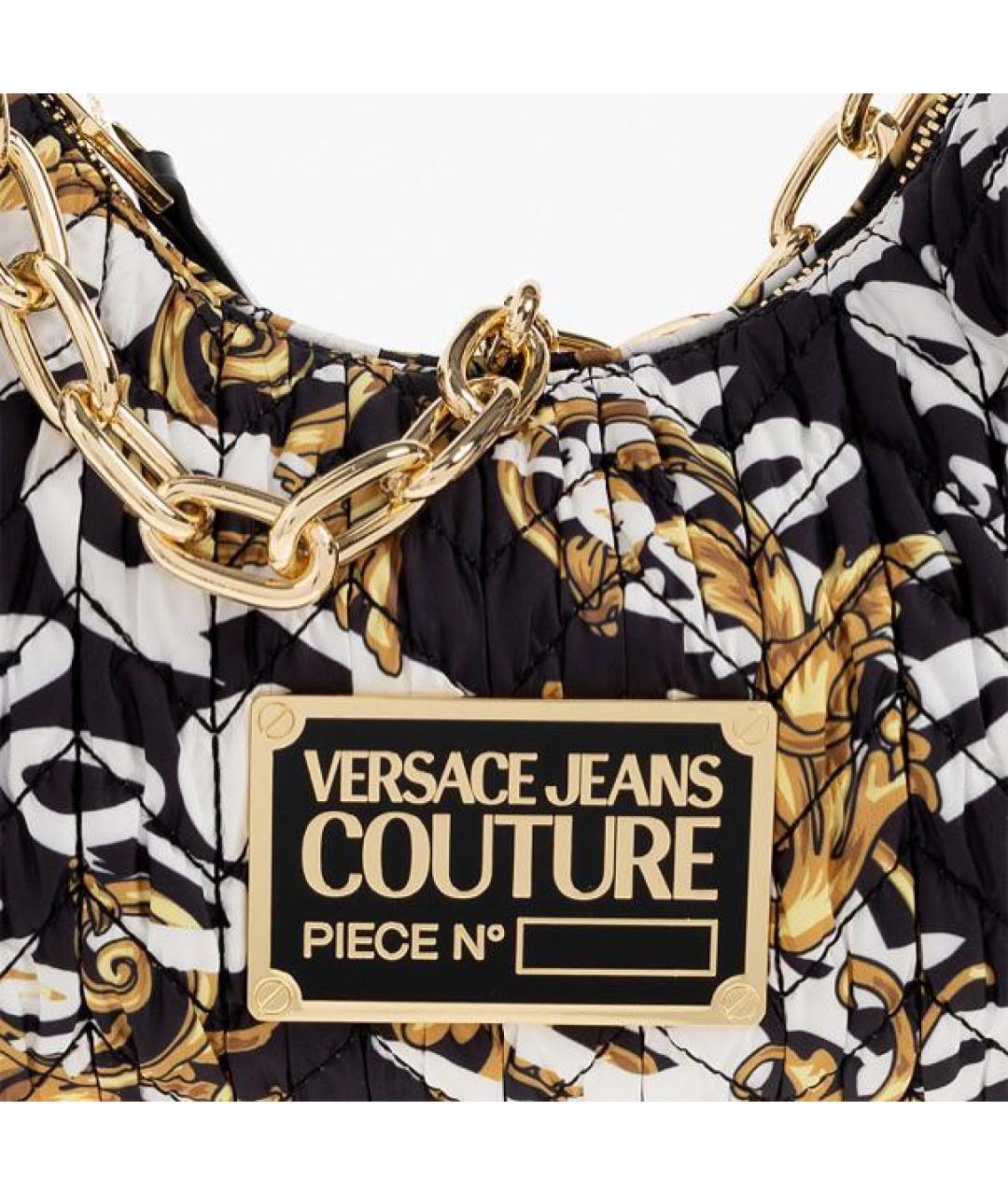 VERSACE JEANS COUTURE Черная сумка через плечо из искусственной кожи, фото 5