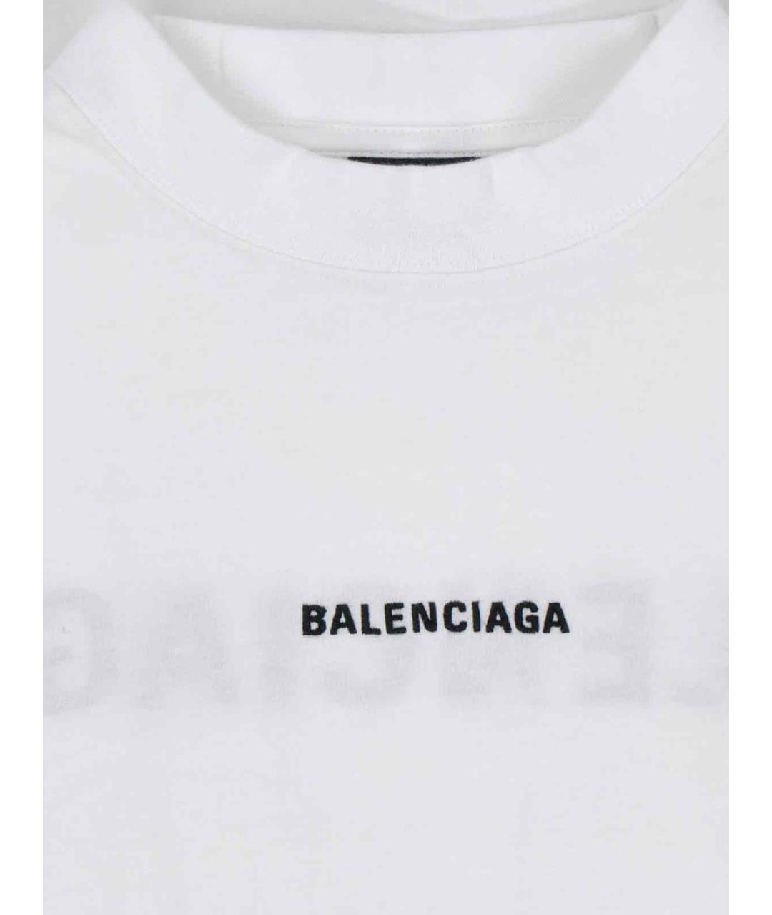 BALENCIAGA Белая хлопковая футболка, фото 3