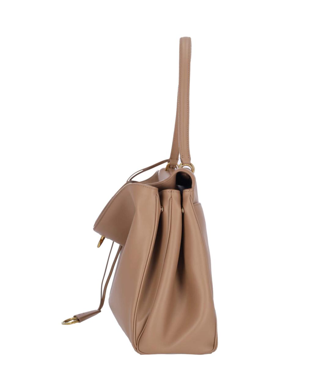 BALENCIAGA Бежевая кожаная сумка тоут, фото 5