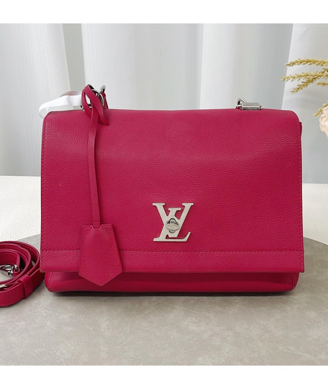 LOUIS VUITTON Розовая кожаная сумка через плечо, фото 5