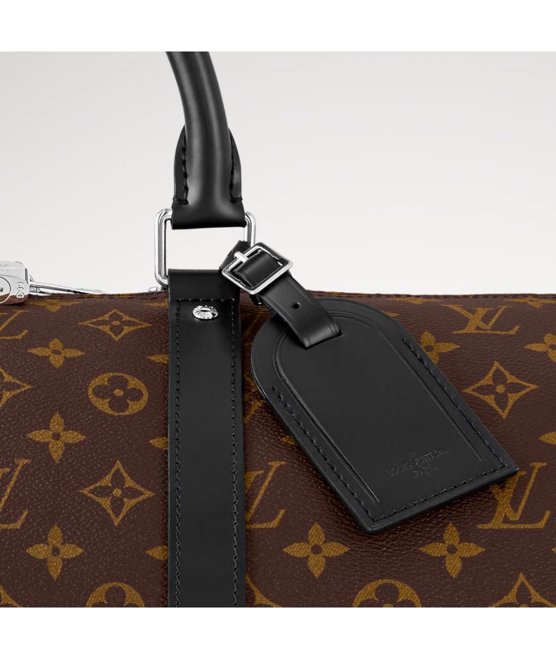 LOUIS VUITTON Коричневая кожаная дорожная/спортивная сумка, фото 3