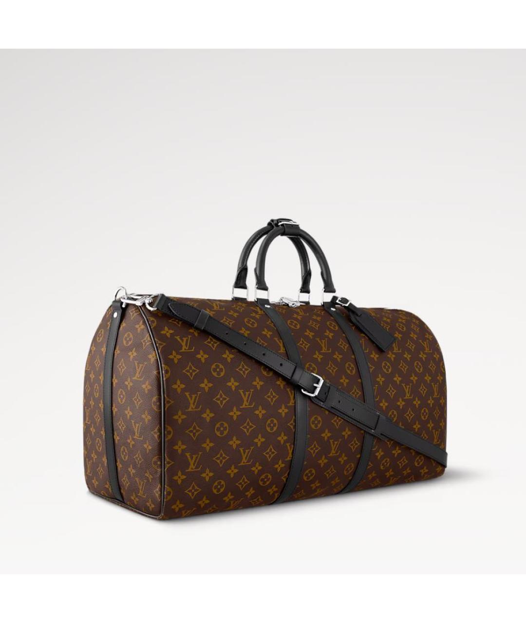 LOUIS VUITTON Коричневая кожаная дорожная/спортивная сумка, фото 4