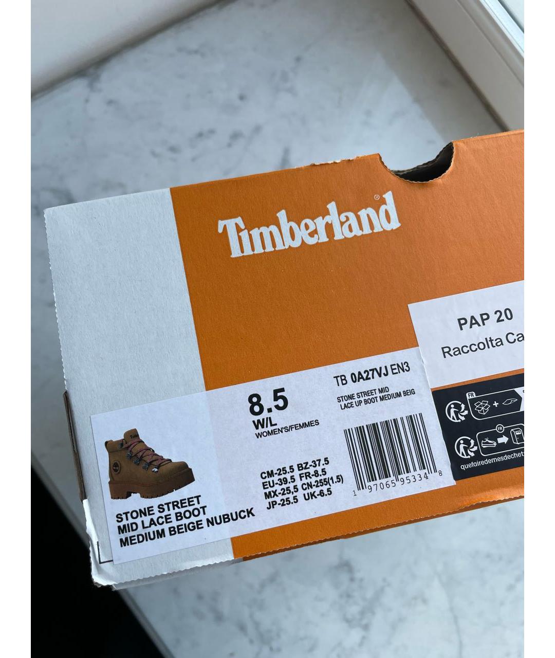 TIMBERLAND Бежевые нубуковые ботинки, фото 5