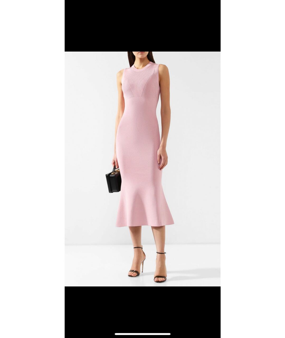VICTORIA BECKHAM Розовое хлопковое платье, фото 2