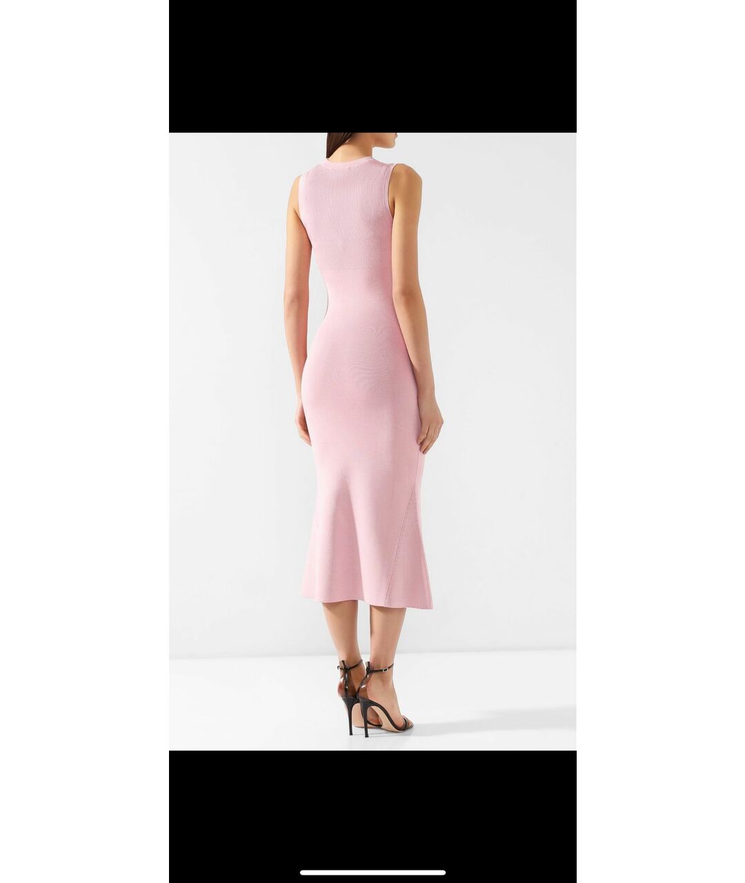 VICTORIA BECKHAM Розовое хлопковое платье, фото 3