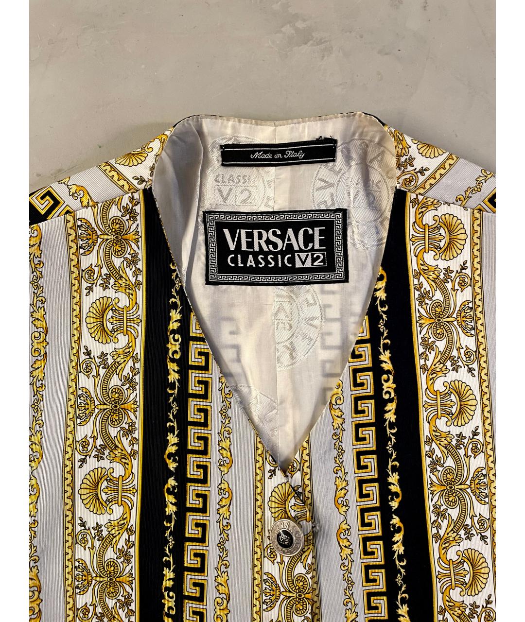 VERSACE Золотой вискозный жилет, фото 3