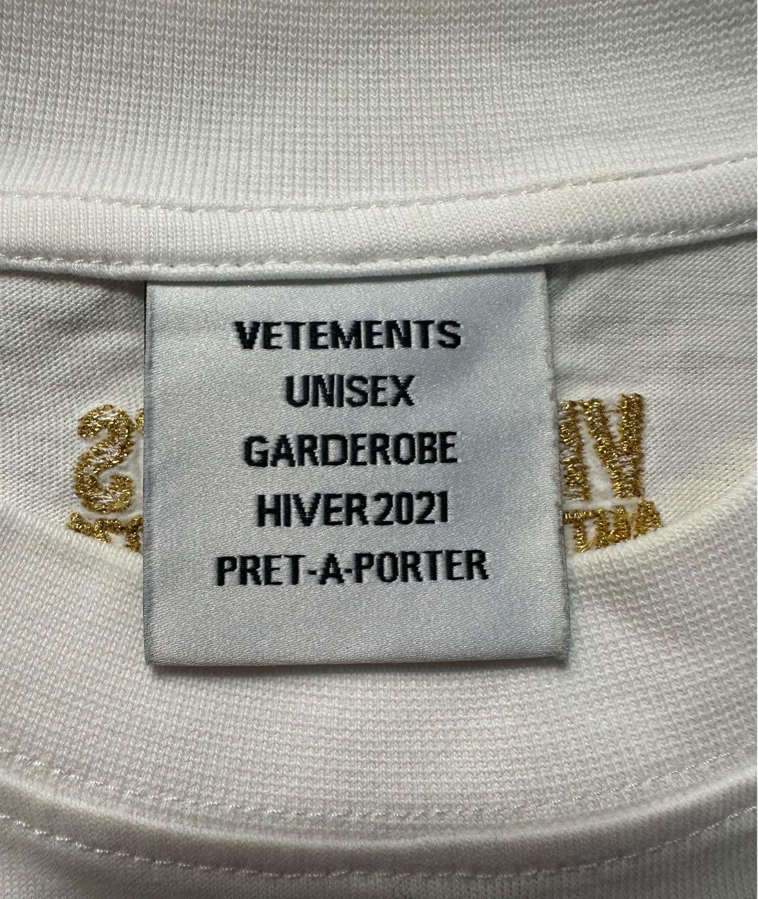 VETEMENTS Белая хлопковая футболка, фото 4