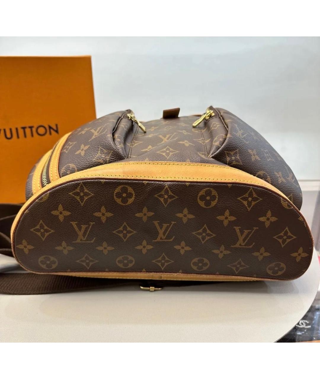 LOUIS VUITTON Коричневый кожаный рюкзак, фото 6