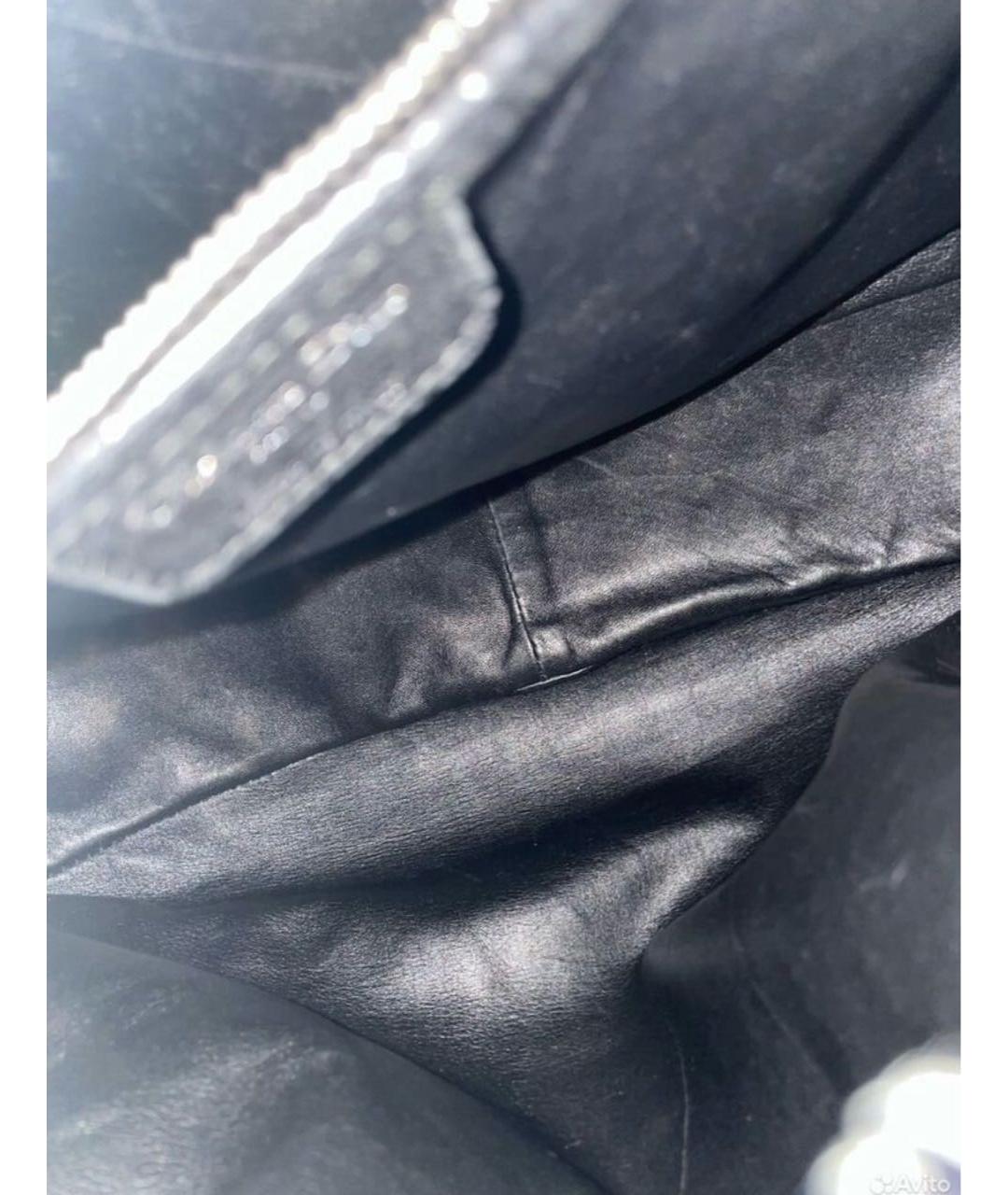 CHRISTIAN DIOR Черная пелетеная сумка через плечо, фото 6