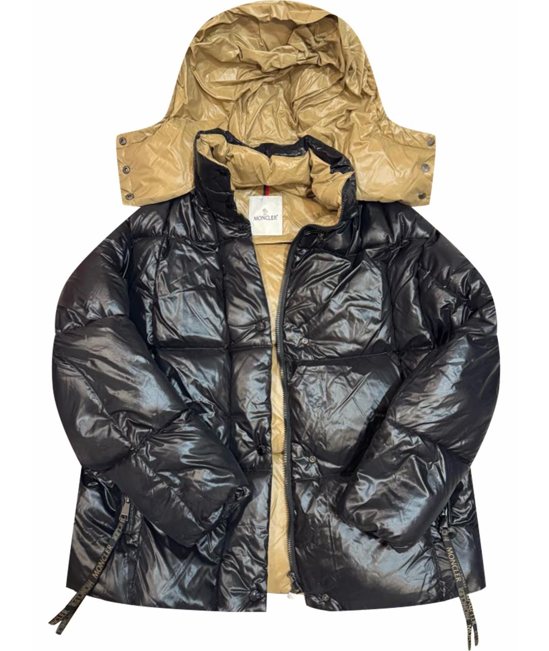 MONCLER Черный пуховик, фото 1