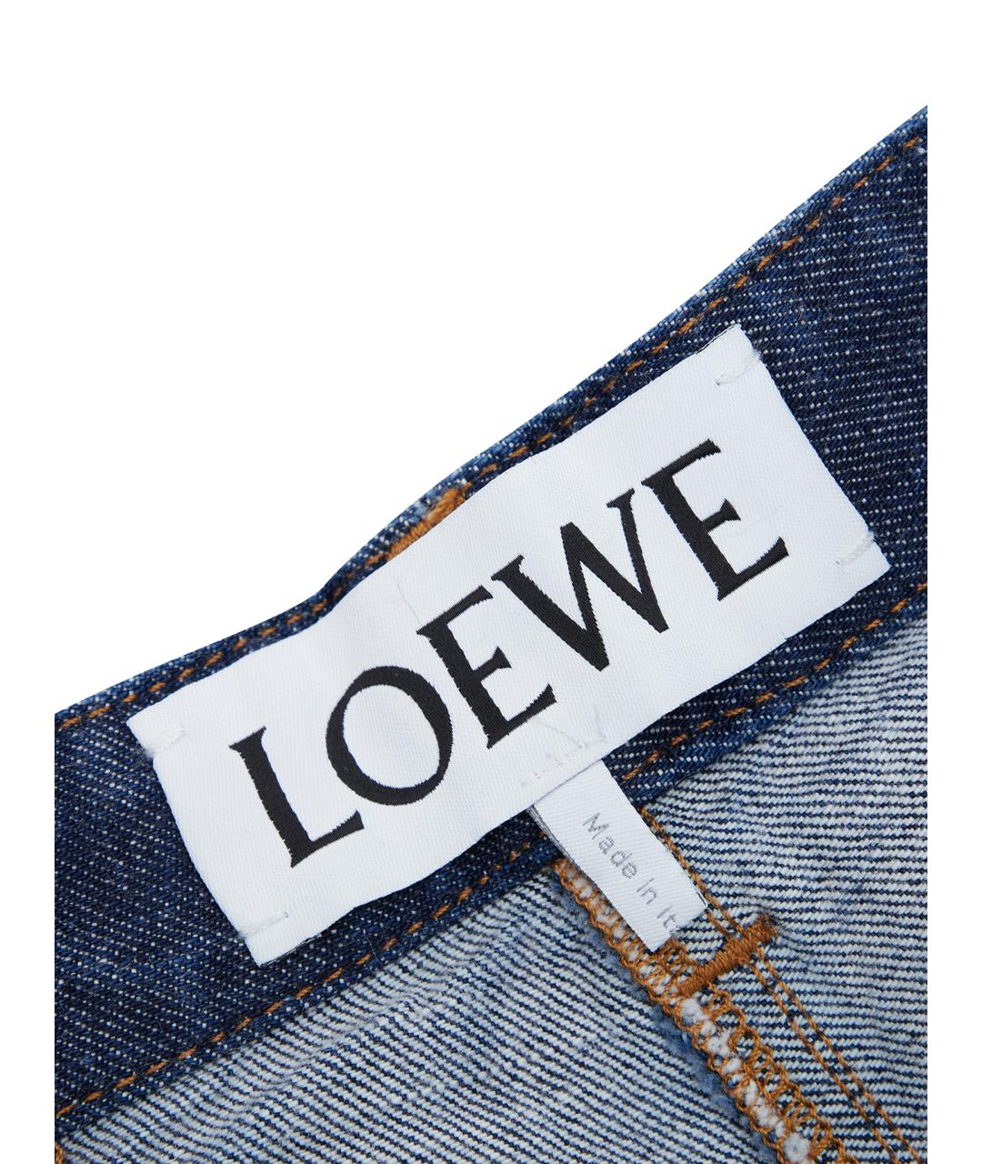 LOEWE Голубые хлопковые прямые джинсы, фото 5