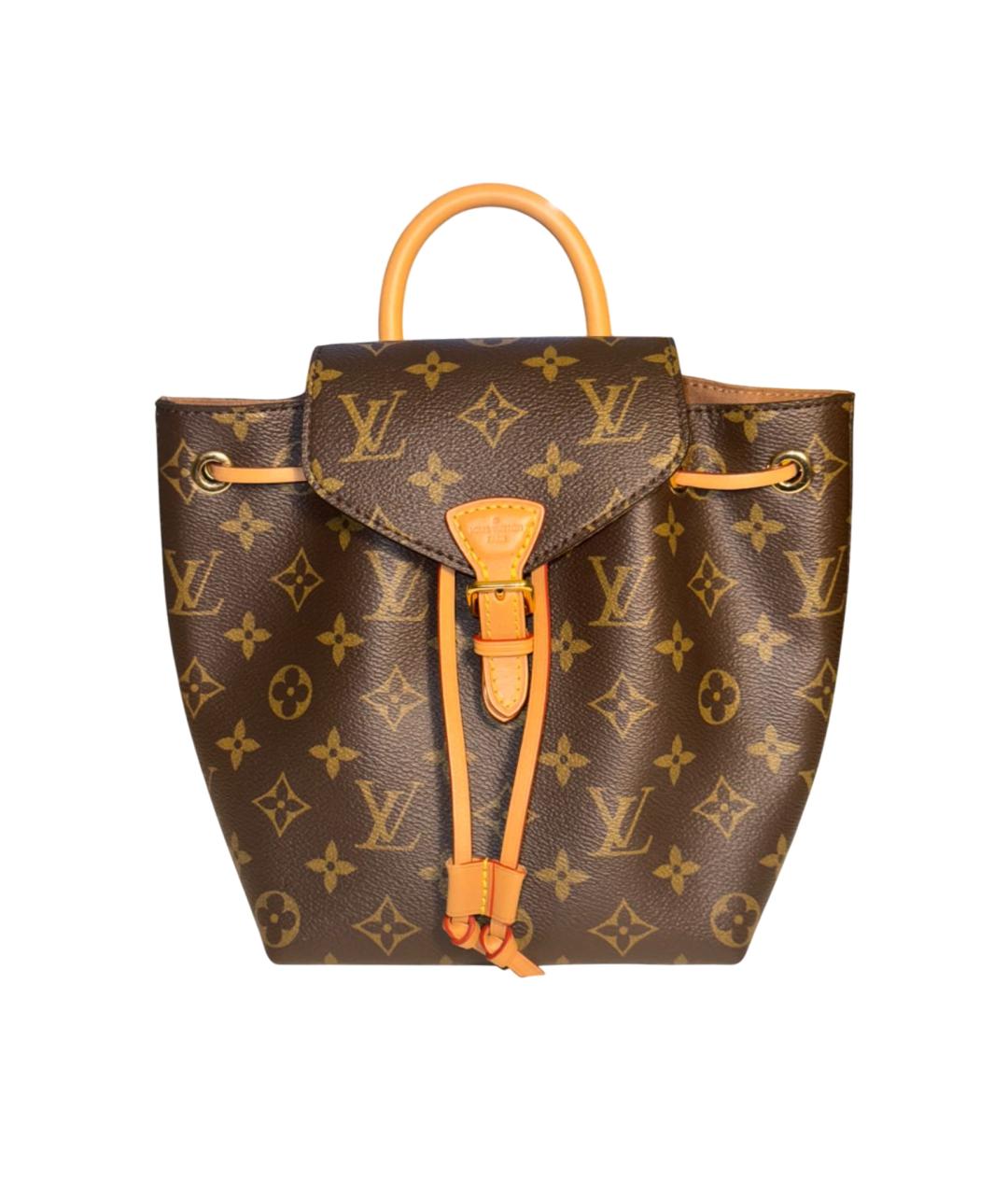 LOUIS VUITTON Коричневый кожаный рюкзак, фото 1