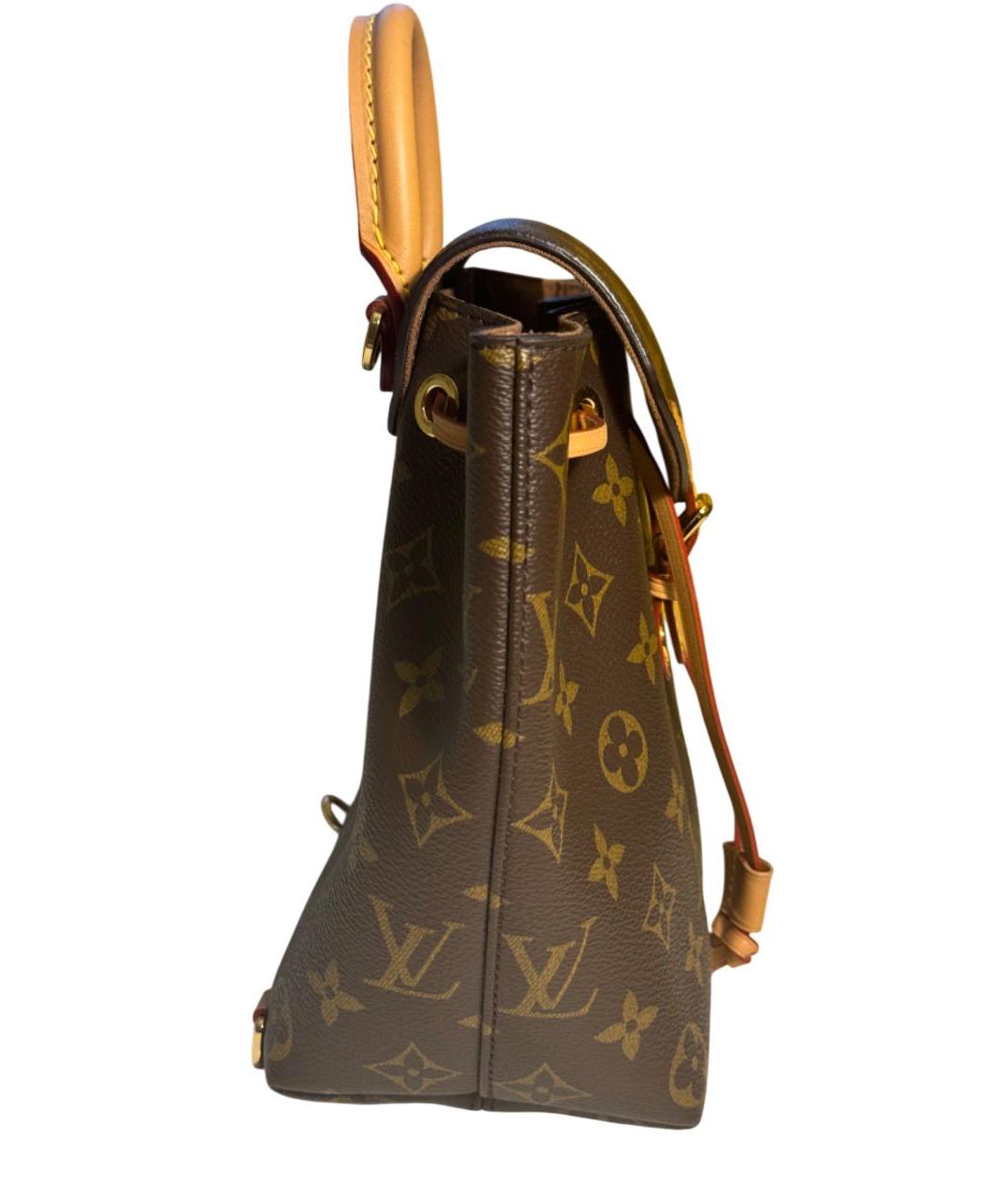 LOUIS VUITTON Коричневый кожаный рюкзак, фото 5