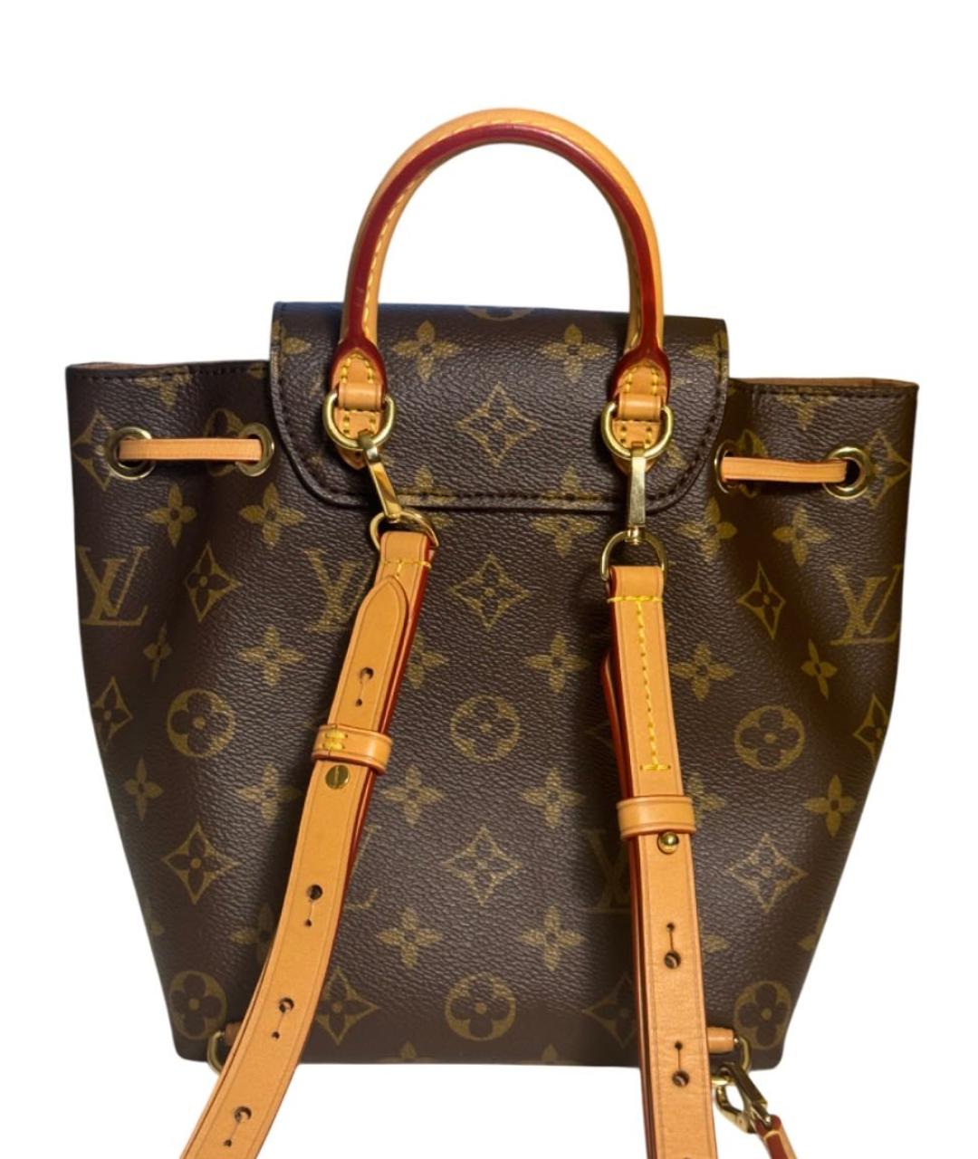 LOUIS VUITTON Коричневый кожаный рюкзак, фото 3