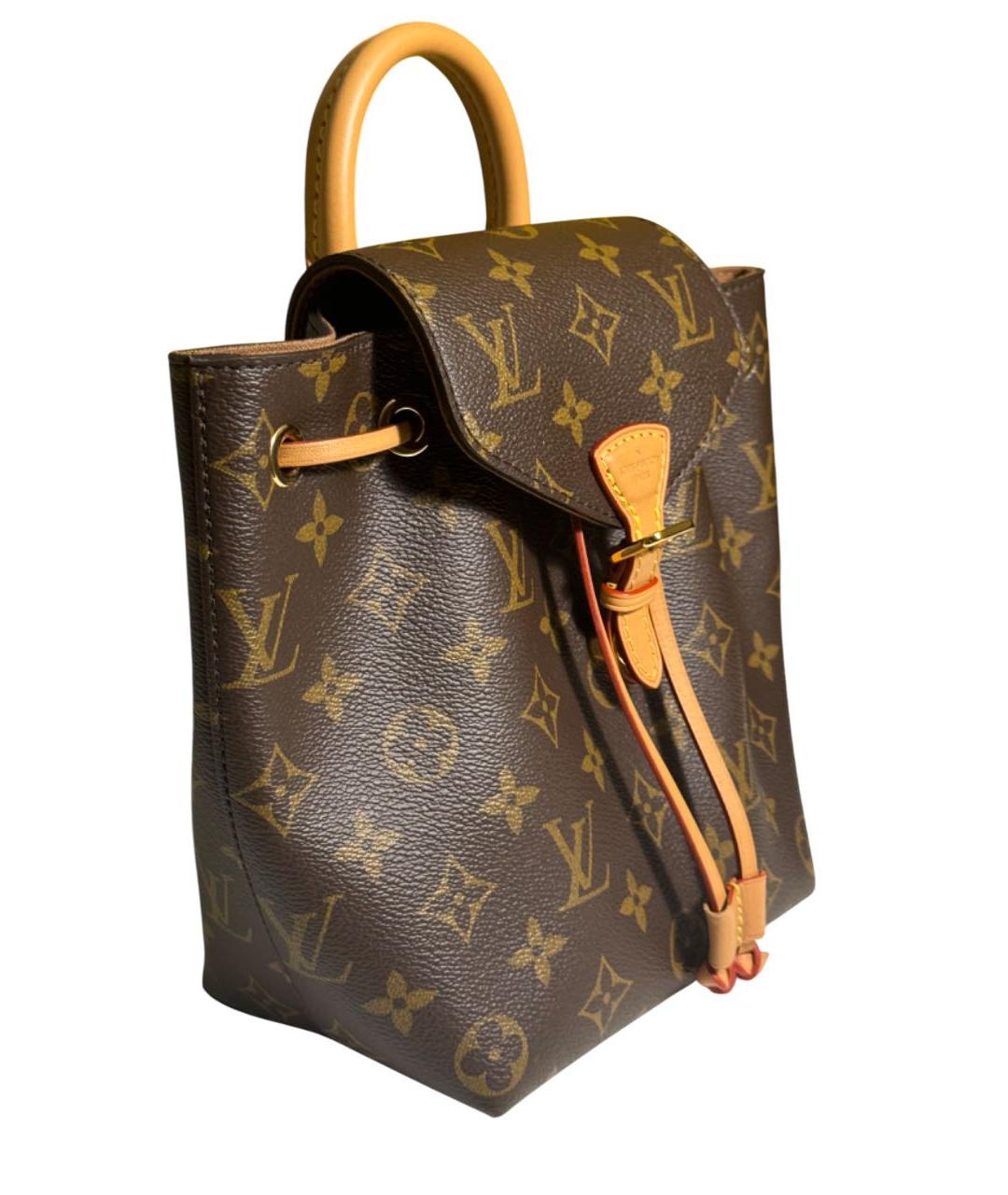LOUIS VUITTON Коричневый кожаный рюкзак, фото 2