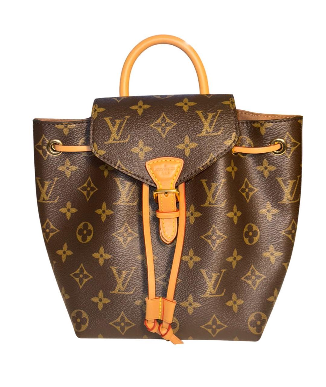LOUIS VUITTON Коричневый кожаный рюкзак, фото 9