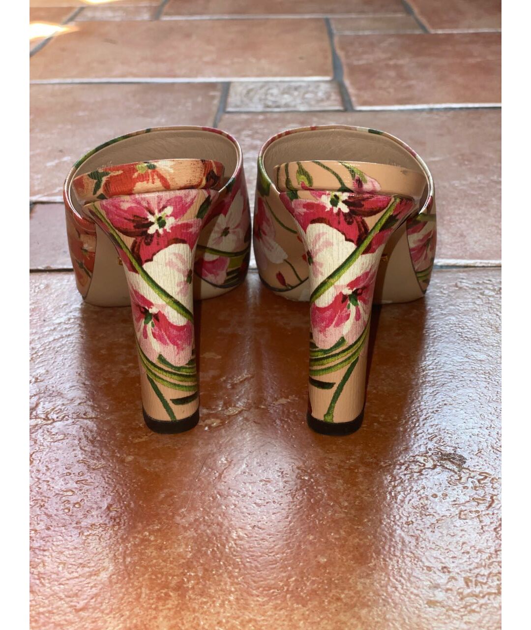 GUCCI Кожаные босоножки, фото 4