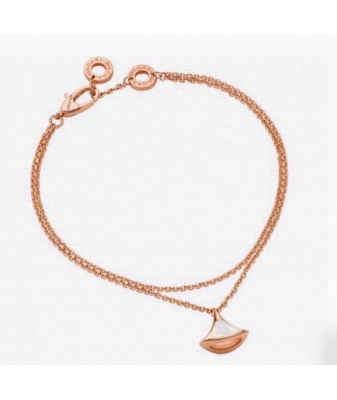 BVLGARI Белый браслет из розового золота, фото 3