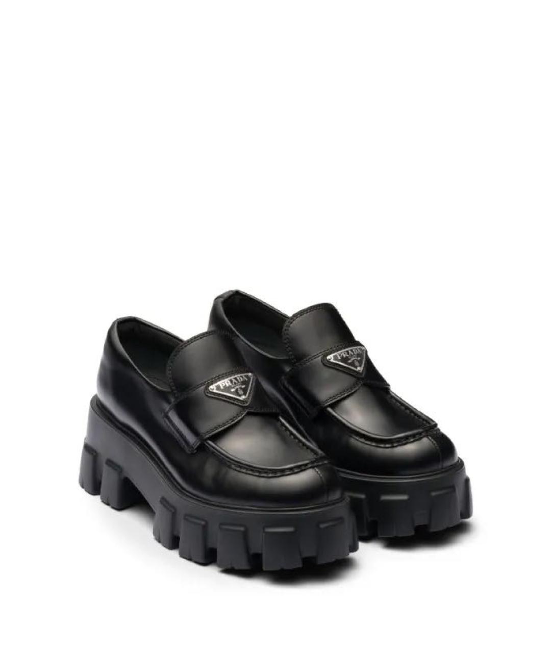 PRADA Черные кожаные лоферы, фото 4