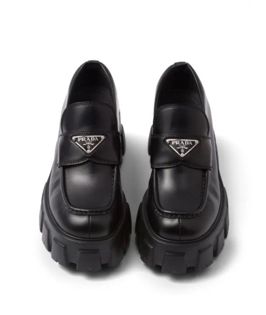 PRADA Черные кожаные лоферы, фото 2