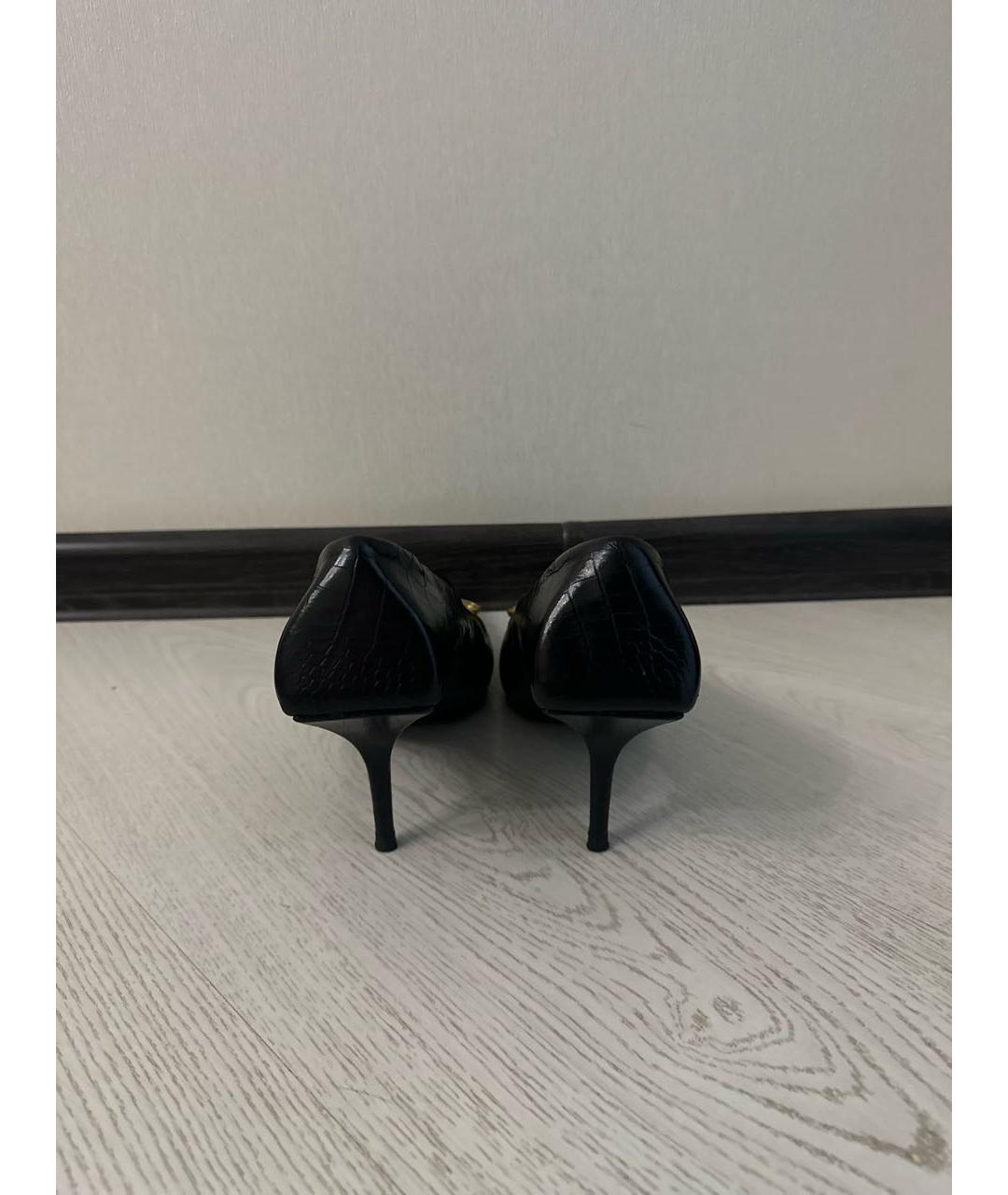 BALENCIAGA Черные кожаные туфли, фото 4