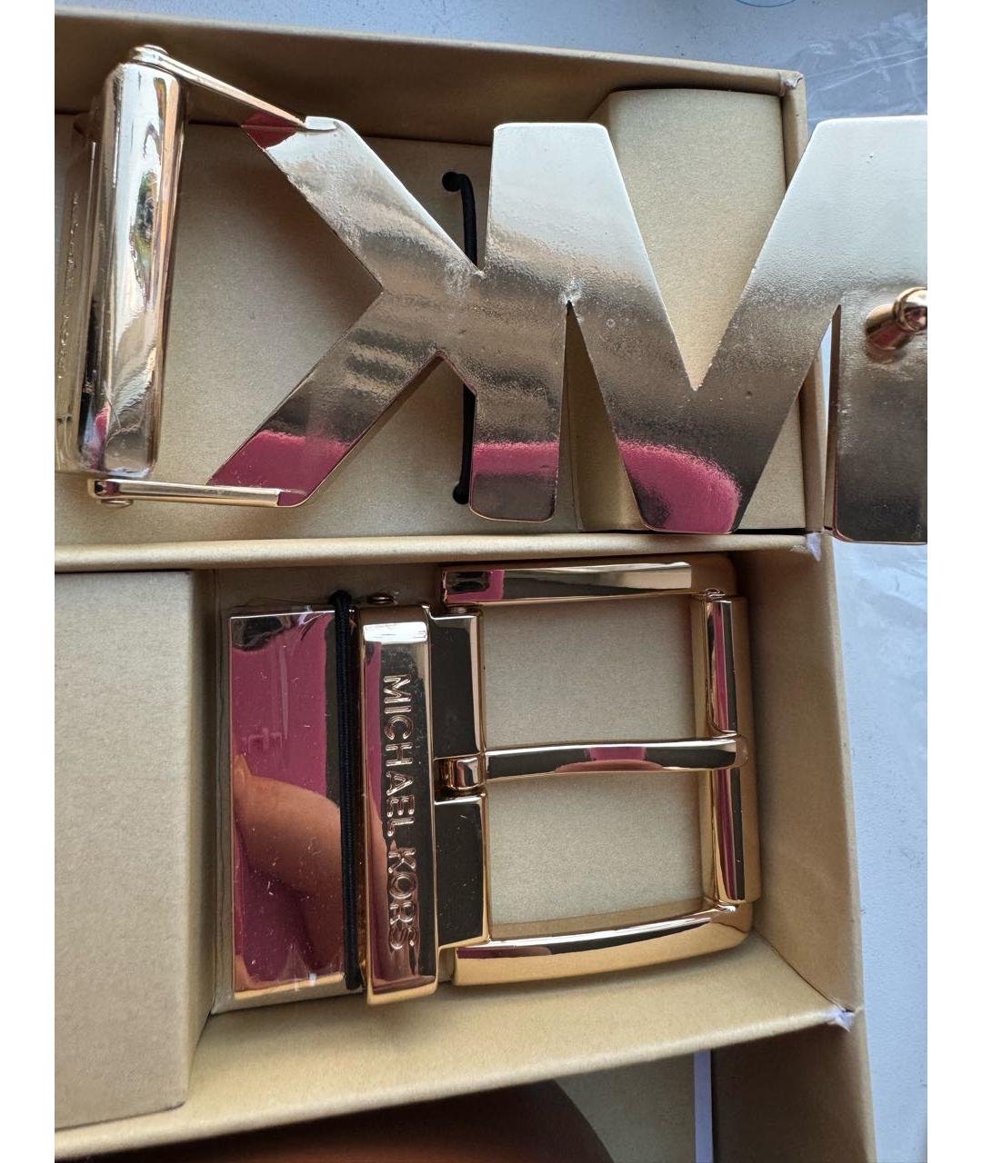 MICHAEL KORS Коричневый кожаный ремень, фото 8