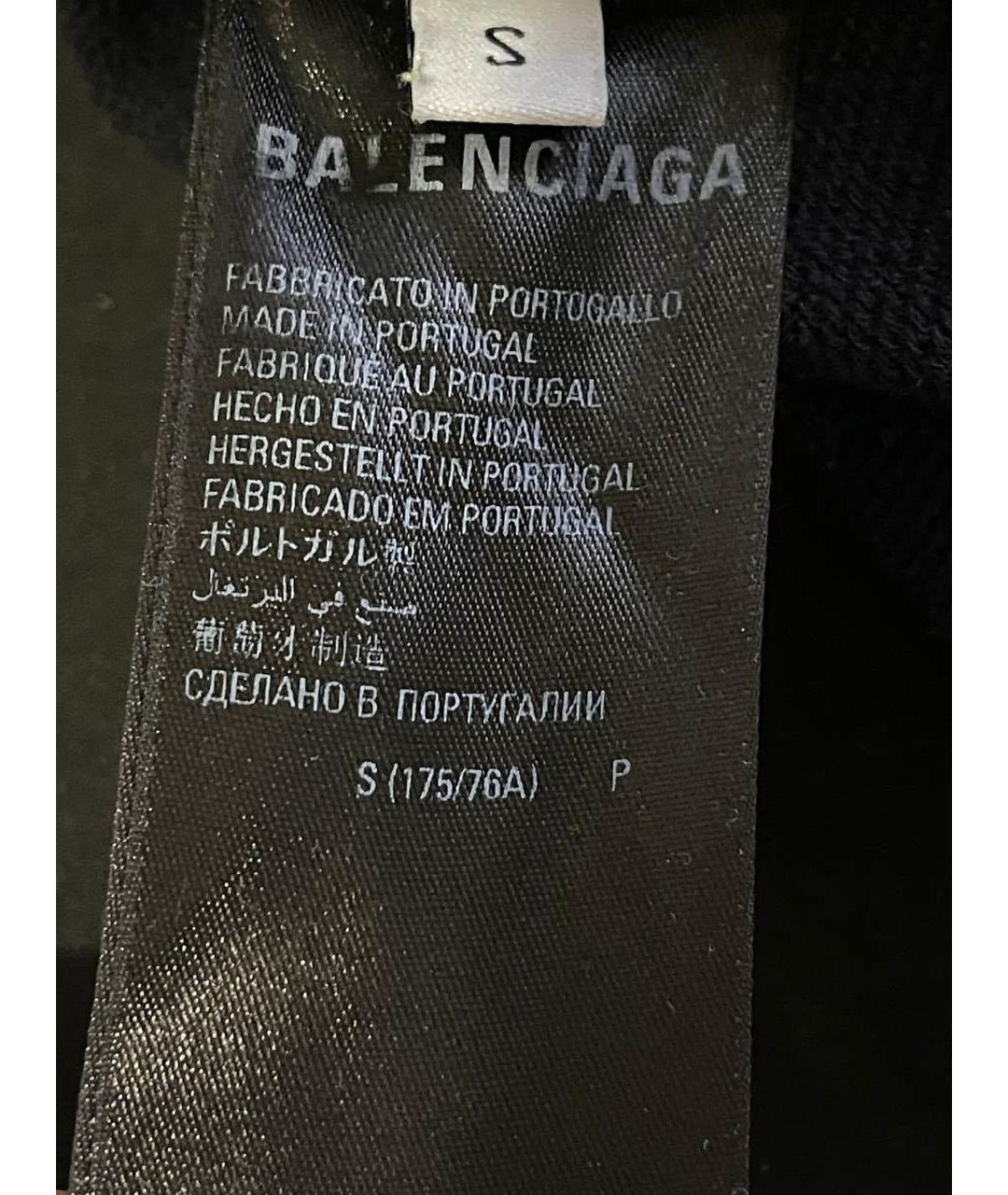 BALENCIAGA Черные хлопковые повседневные брюки, фото 3