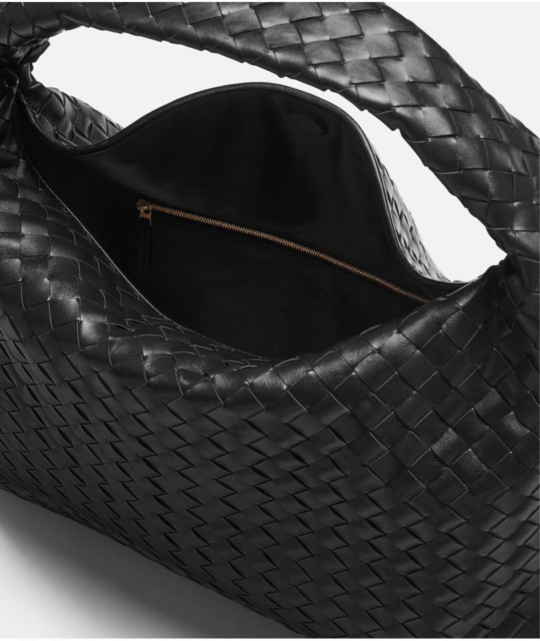 BOTTEGA VENETA Черная кожаная сумка тоут, фото 3