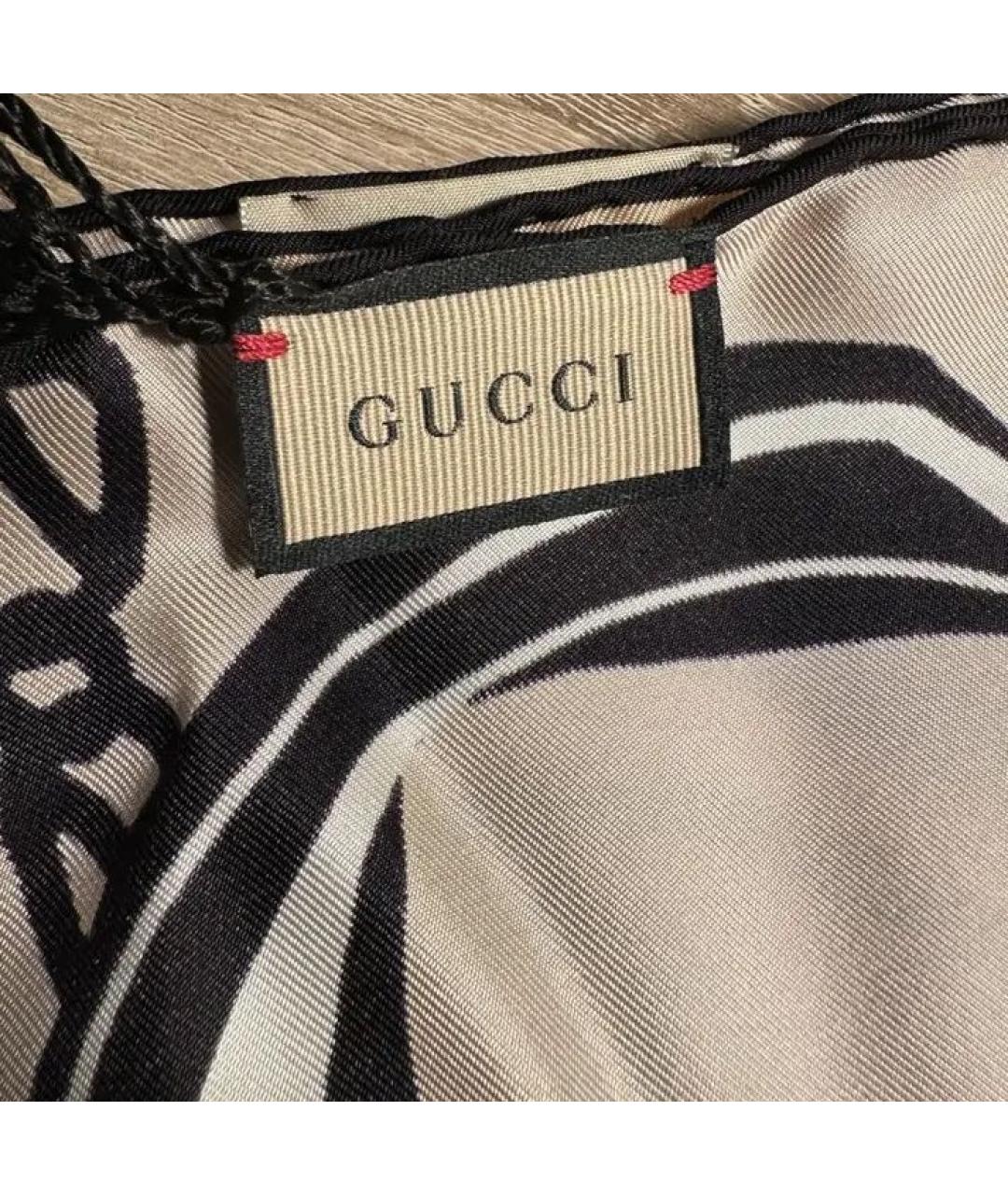 GUCCI Бежевый платок, фото 6