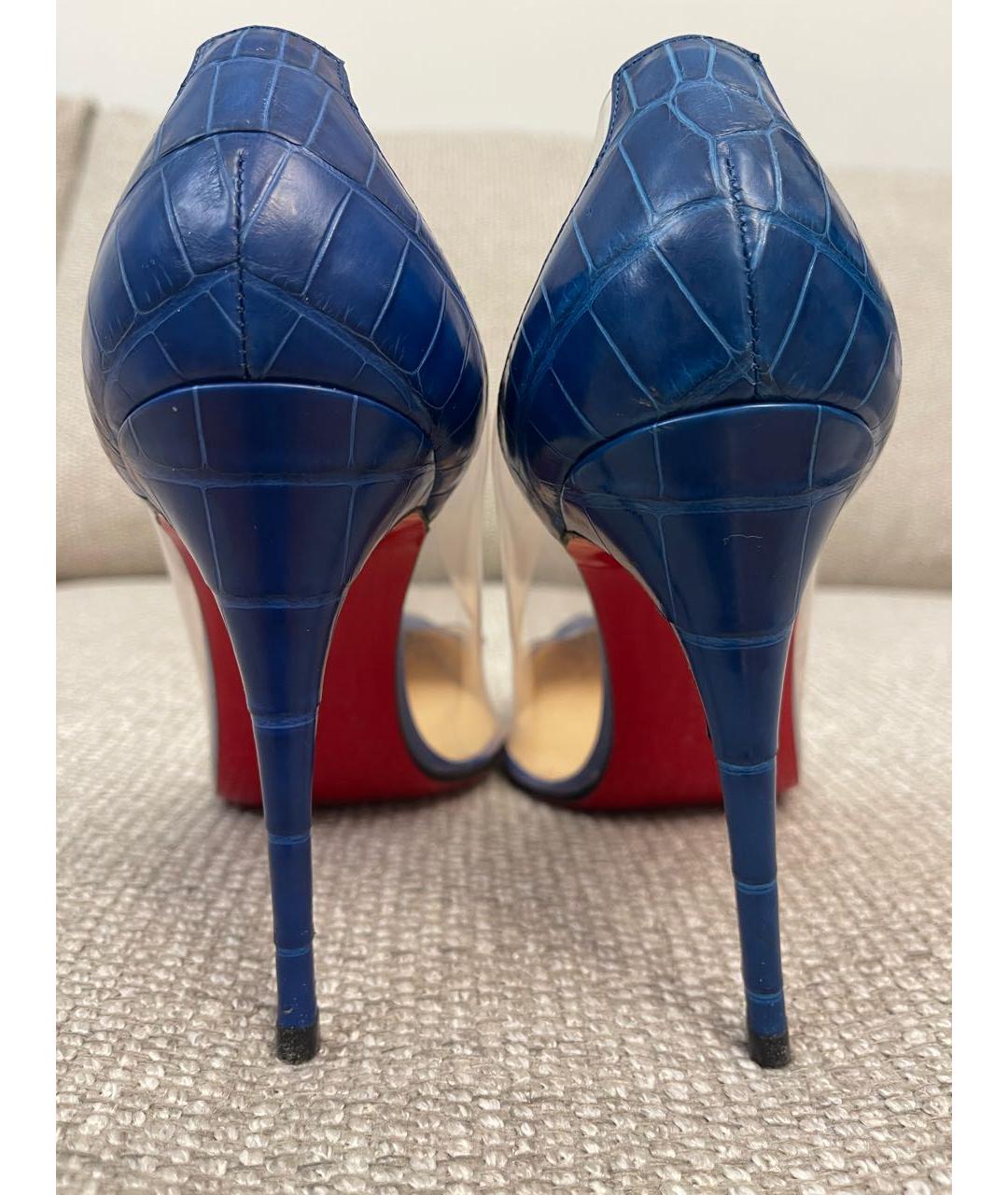 CHRISTIAN LOUBOUTIN Синие туфли из экзотической кожи, фото 5