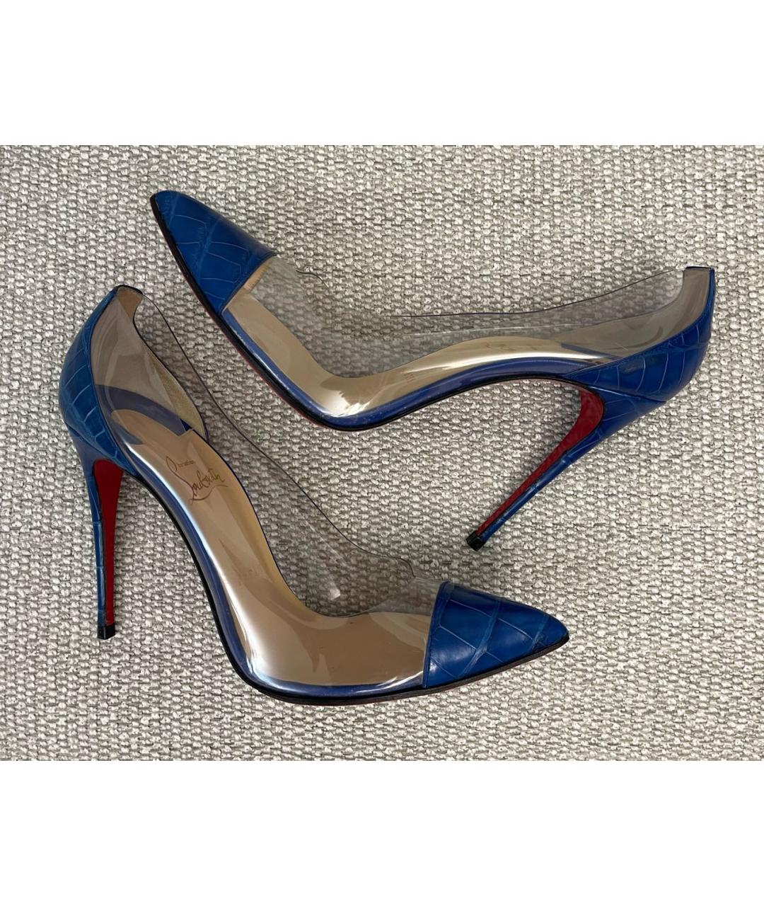 CHRISTIAN LOUBOUTIN Синие туфли из экзотической кожи, фото 6