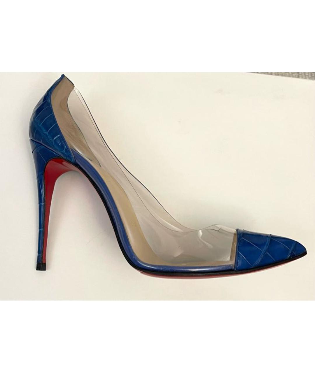 CHRISTIAN LOUBOUTIN Синие туфли из экзотической кожи, фото 9