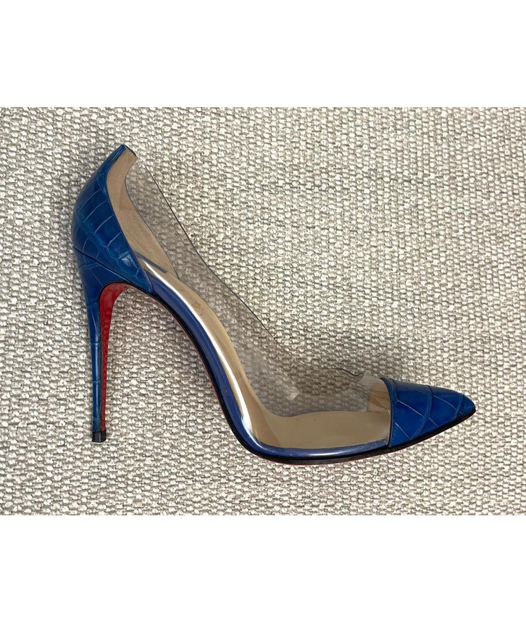 CHRISTIAN LOUBOUTIN Синие туфли из экзотической кожи, фото 2