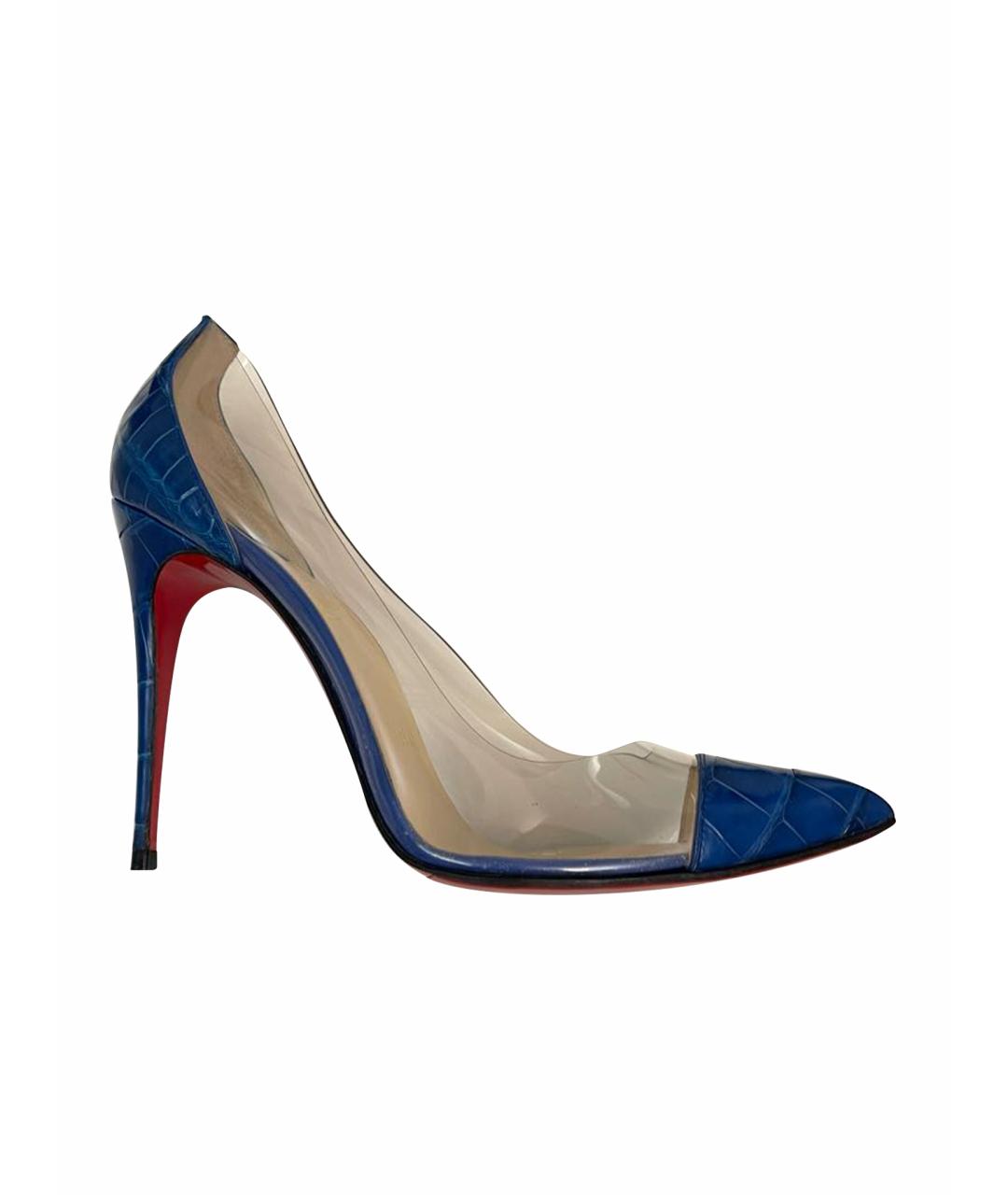 CHRISTIAN LOUBOUTIN Синие туфли из экзотической кожи, фото 1